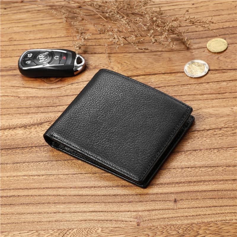 Carteira Masculina Casual em Couro Vegetal – Multifuncional, Grande Capacidade, Porta-Moedas Curto
