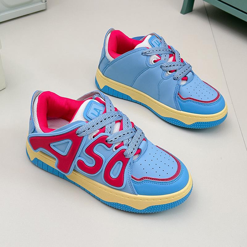 INS White Shoes for Students Korean Style Women's Fashionable  Autumn New Platform Height Increasing Breathable Casual Shoes Street Zy