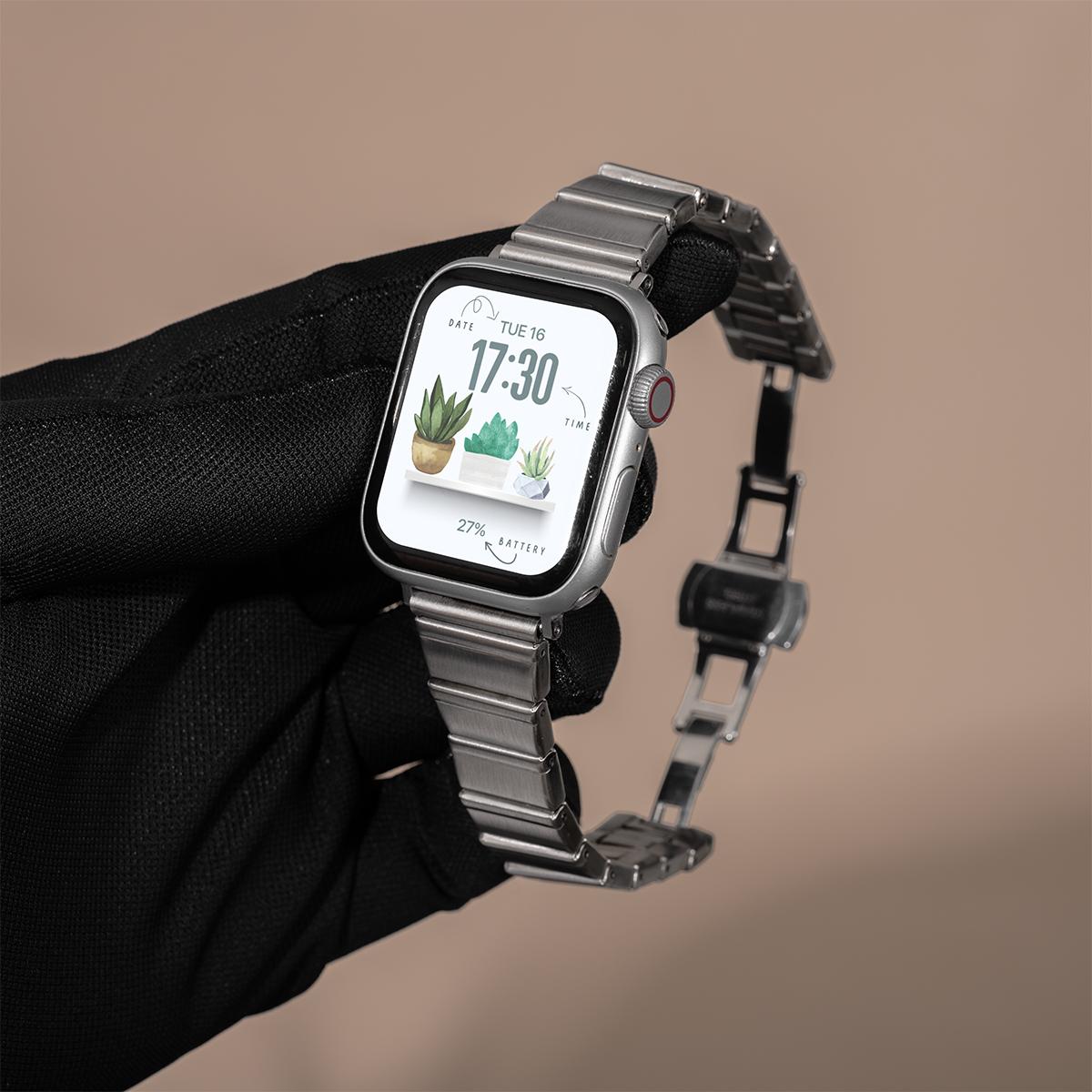 

Металлический ремешок для Iwatch Series 11 10 9 8 7 6 SE3 Тонкий регулируемый браслет для Apple Watch Ultra 3/2 49мм 44 38 41 40 46мм 38-40-41MM