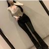 Korean Dongdaemun Stylish Slim-Fit Ribbon Cardigan T-Shirt for Women