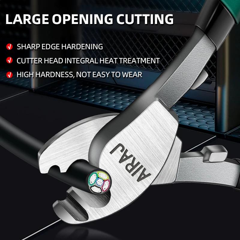 AIRAJ Multifunkční odizolovač drátů 6/10 palců Mechanické elektrikářské průmyslové kleště na kabely Protiskluzové odolné kleště DIY Ruční nářadí