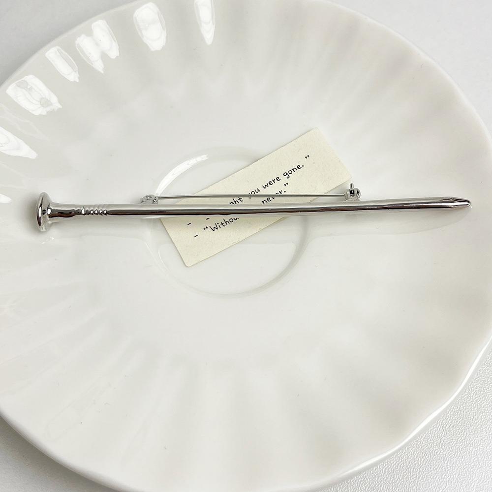 Metal Nail Brooch Solid color Exquisite Pins Minimalist Suit Corsage Pins  Clothing Accessories