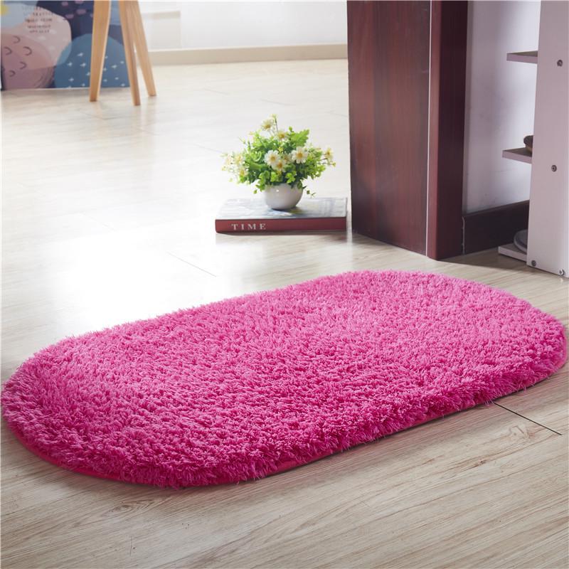 Oval Plush Carpet Room Decoration Floor Mat Large Area Carpet Living Room Non-slip Lounge Rug