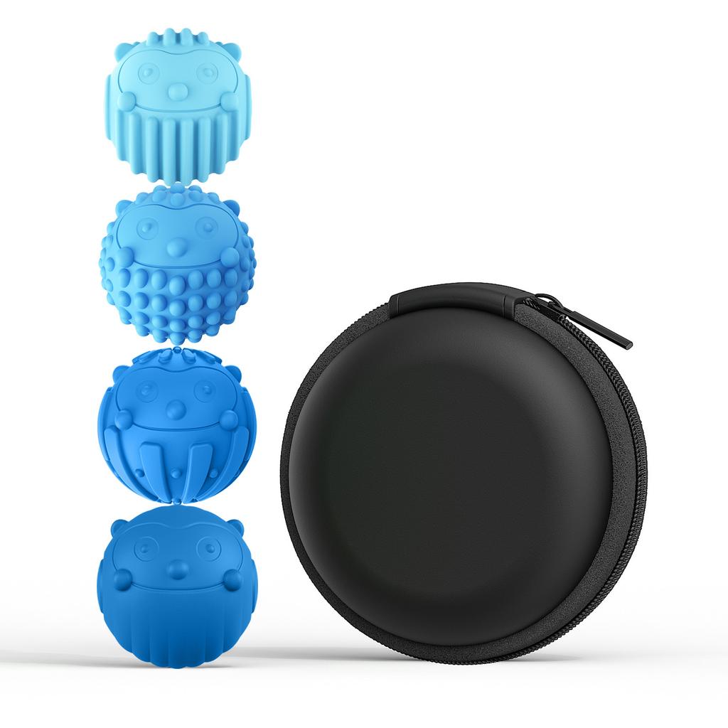 Magnetic Silicone Fidget Balls For Adults  Teens 4Pcs Sensory Textures Toys Silent Fidgets Roller Massage Toy For
