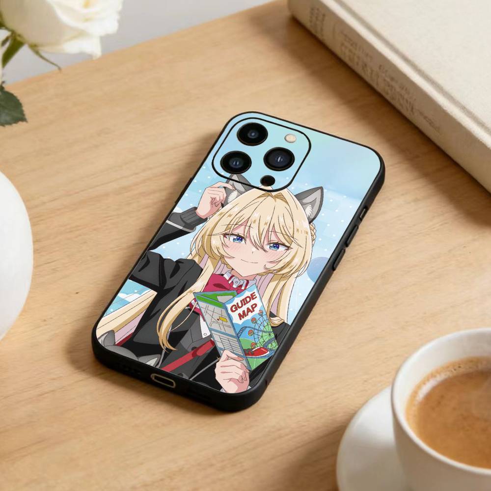 Watanare Anime Phone Case For iPhone 17 16 15 14 13 12 Max Plus Silicone Black Cover