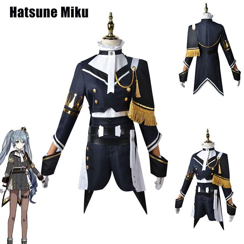 Hatsune Miku Military Costume Suit Halloween Cosplay Party Dress