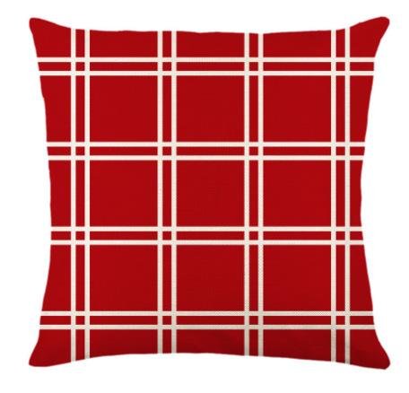 Christmas linen pillow cover sofa living room holiday decoration printed nap pillow