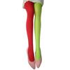 Two Tone Candy Colored Contrast Tights Stockings Open Crotch Designs Asymmetrical Multicolor Pantyhose Hosiery for Women