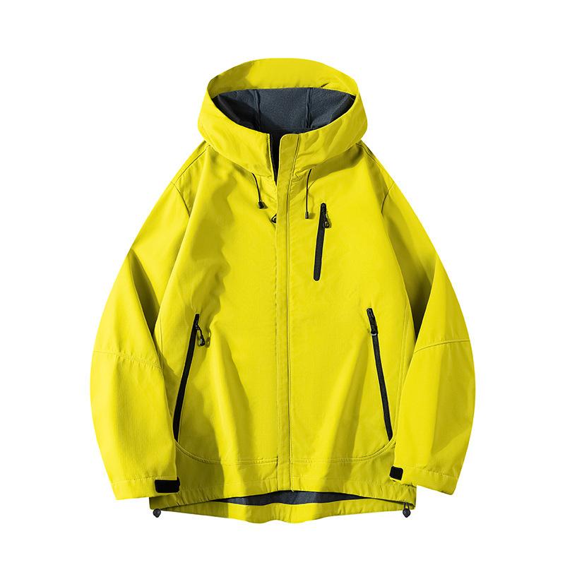 Outdoor Jacket Couples' Jacket Spring and Autumn New Soft Leather Hooded Mountaineering Jacket