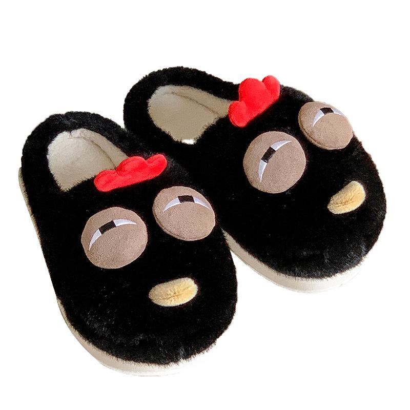 

2025 new cotton shoes funny chicken winter shoes outside wear home plush warm cotton mop plush 40 /41 [Suitable for 39-40 foot wear] чёрный