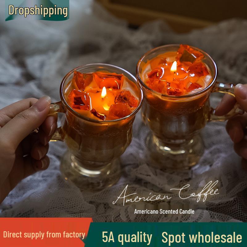 High-End Coffee Scented Candle Cup - Unique Fragrance Souvenir Gift