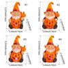 Cute Halloween Gnome Pumpkin Statues with Light Realistic Pumpkin Old Men Statue Funny Resin Crafts Halloween Ornaments