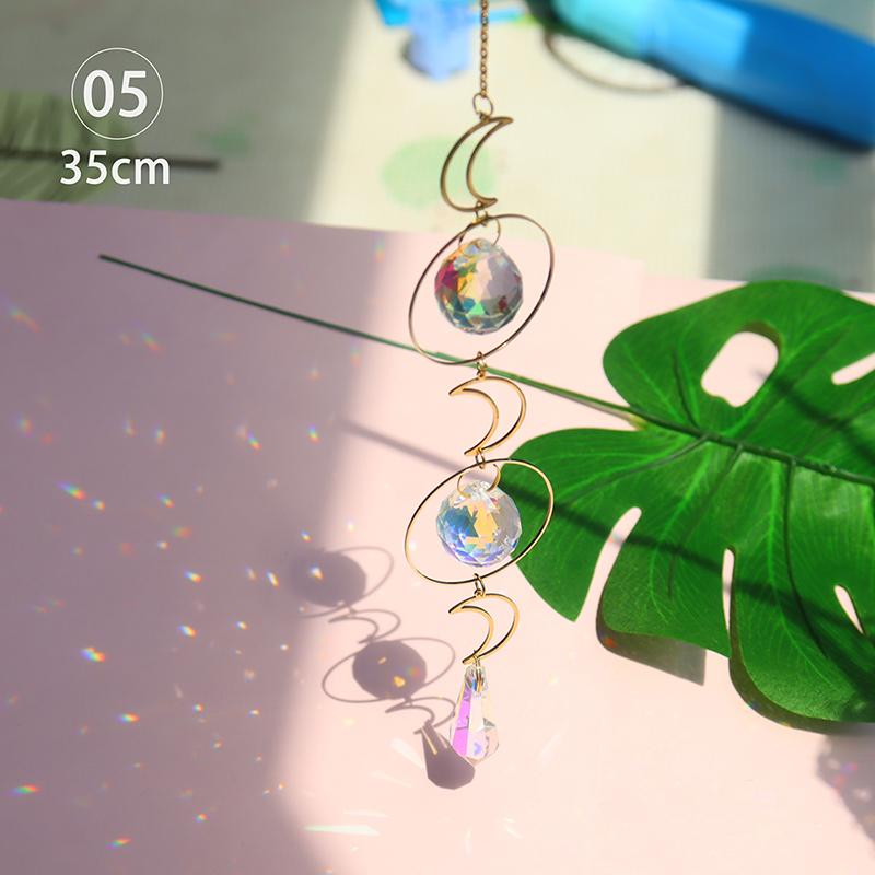 Sun Star Łapacz Słońca Kryształowy Pryzmat Twórca Tęczy Dom Ogród Samochód Dekoracja Zasłony