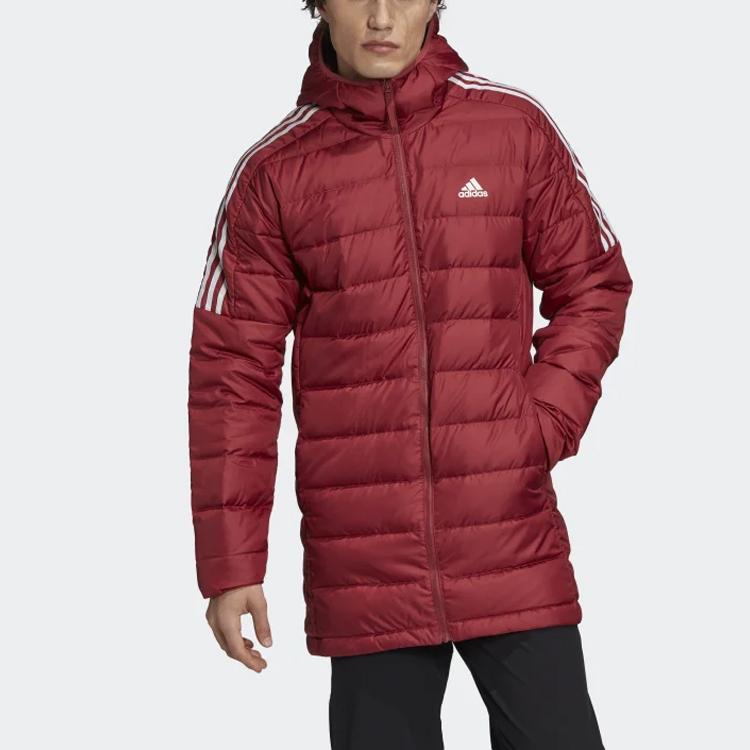 Adidas Down Jackets Men's Red Hooded Moderate Other GH4606
