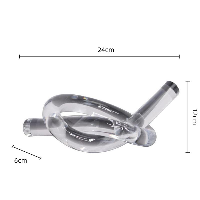 Transparent Acrylic Handicrafts Geometric Wound Rope Knot Ornaments Hollow Coil Decorative Figurines Home Decoration Accessories