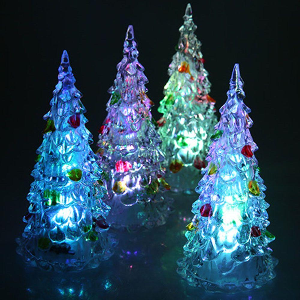 Charm Glitter Christmas Tree Merry LED Color Changing Mini Christmas Xmas Tree LED Electronic Toys