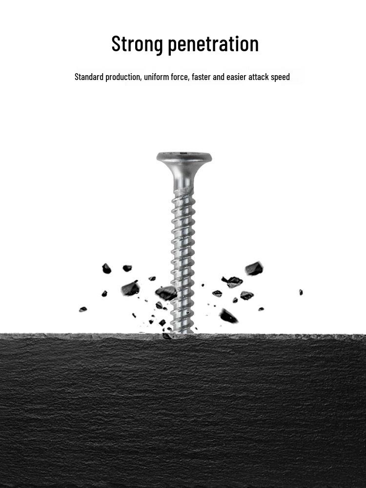 304 Stainless Steel Phillips Countersunk Self-Tapping Drywall Screws for Woodworking & Gypsum Board, M3.5