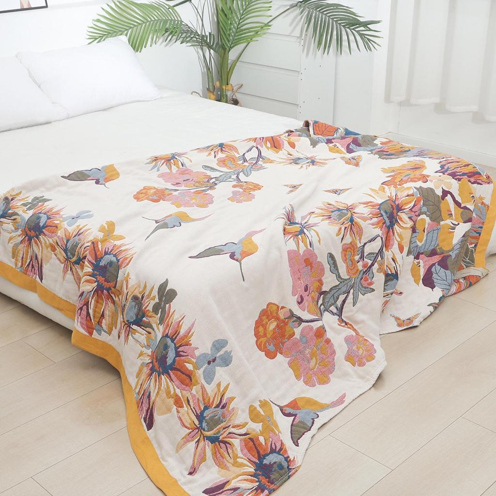 Full Cotton Gauze Blanket: Sofa, Car, Bed Use