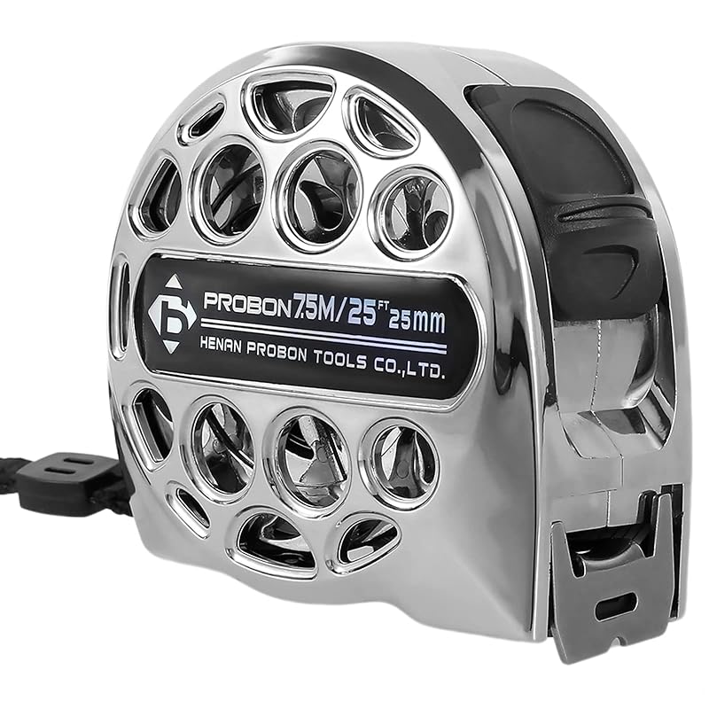 Tape Measure - 16 FT Stainless Steel Measuring Tape with Double-Sided Scale, Retractable Waterproof Tape Ruler, Adjustable Length Measuring Tape for