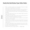 Homlly Keii Gold Kitchen Paper Roller Holder