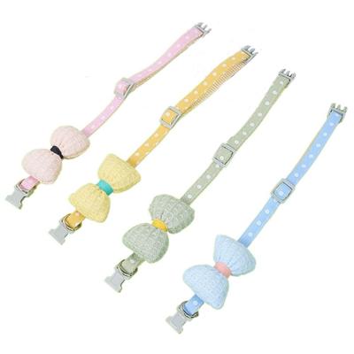 Schattige Strik Huisdier Halsband Verstelbare Veiligheid Puppy Nekband Fijne Snoepkleur Huisdier Accessoires Huisdier