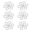 50pcs Round Bait Ring Clear Durable Snowflake European Fishing Pellet Bait Bands For Carp Fishing