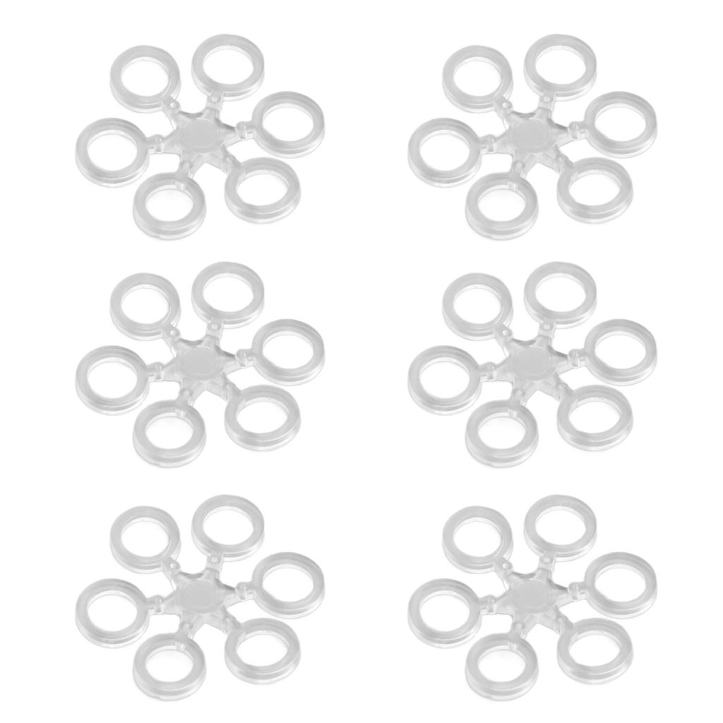 50pcs Round Bait Ring Clear Durable Snowflake European Fishing Pellet Bait Bands For Carp Fishing