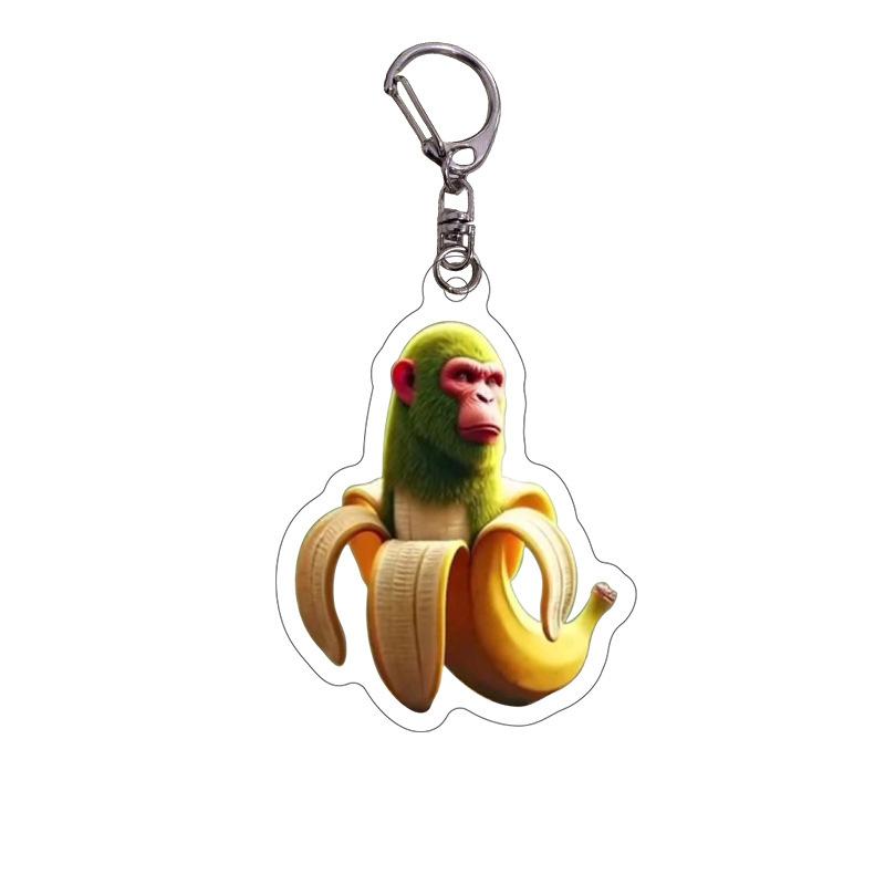 Tung Tung Tung Sahur 5Cm Acrylic Keychain Accessories – Whimsical Abstract Mirage Creature Designs Bag Charm