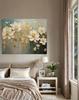 Canvas Print, White Painted Flowers