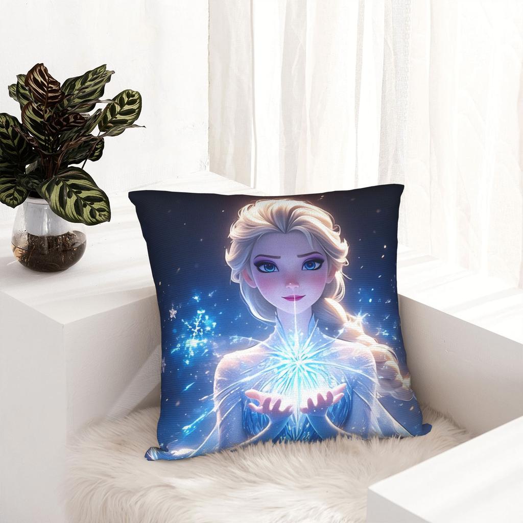 Elsa Frozens Pillowcase Printing Polyester Cushion Cover Decorative  Throw Pillow Case Cover Home Square 40X40cm