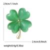 Enamel Four Clover Brooches for Women Unisex Rhinestone Botanical Pins Event Party Gifts Backpack Decoration Clothes Accessories