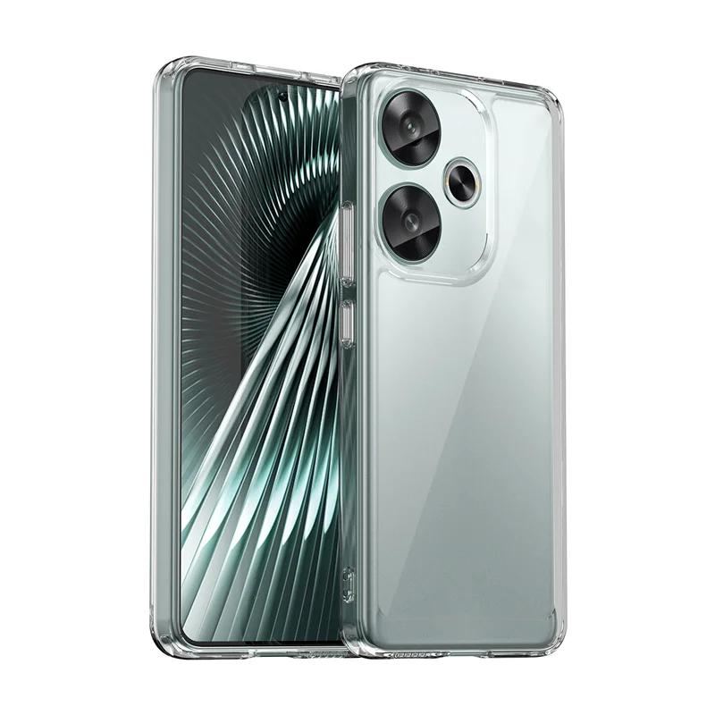 Transparent Colorful TPU Case for Xiaomi Poco F6 F5 Pro 5G X6 X5 M6 Pro 4G Protective Cover Frame Funda Coque Capa