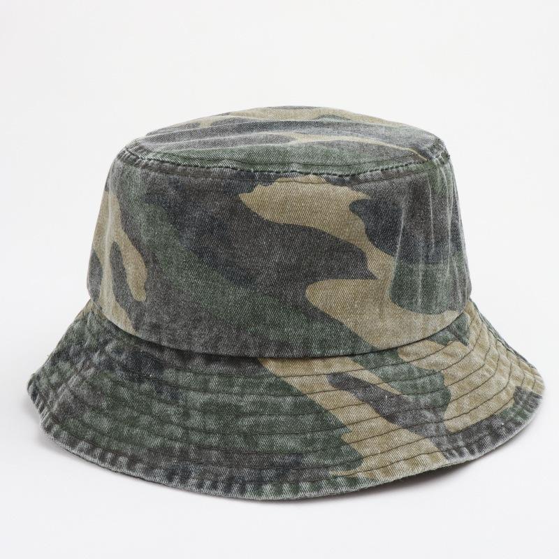 New Washed Old Camouflage Breathable Fisherman Hat Men and Women Jungle Adventure Retro Mountaineering Sun Hat Sunshade