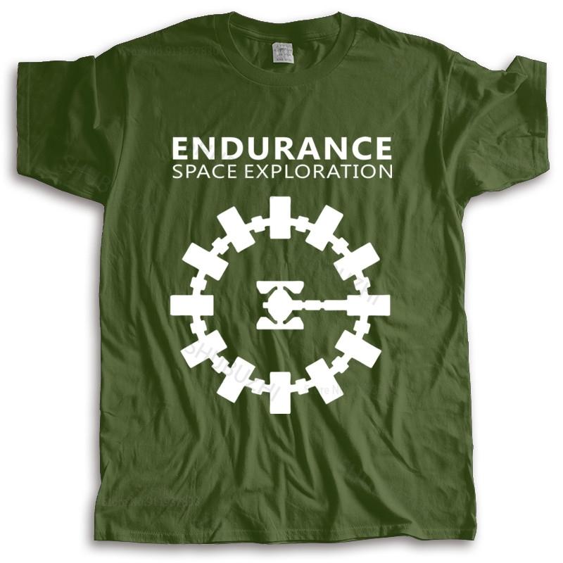 Unisex Tshirt Summer Adventure Movie Interstellar Endurance Space Craft Christopher Nolan Male Cotton Teeshirt Bigger Size