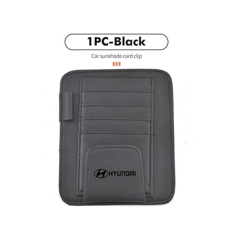 Car Sun Visor Glasses Case Sunglasses Clip Card Ticket Holder For Hyundai Genesis N-LINE I10 I20 I30 I40 IX20 IX35 Kona Tiburon Y2