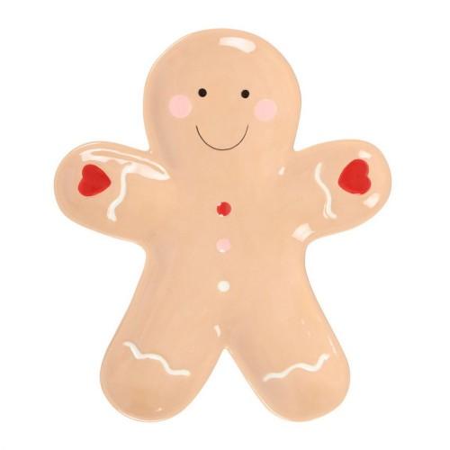 Something Different Ceramic Gingerbread Man Plate