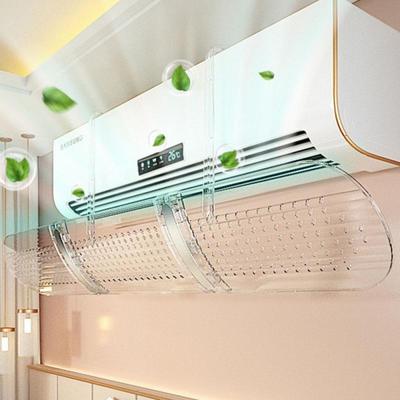 Nuevo deflector de viento transparente para aire acondicionado, antigolpes directos, montado en la pared, sin instalación, salida de aire de transferencia, deflector de viento