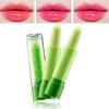Lápiz labial de Aloe Vera que cambia de Color barra de labios hidratante duradero resistente al agua taza antiadherente maquillaje