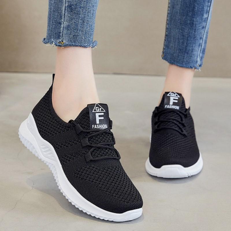 Fashion Litfun Women's Summer Flat Shoes Leisure Lightweight Outdoor Sports Shoes Soft Sole Mesh Sneakers Breathable Comfy Walking Shoes
