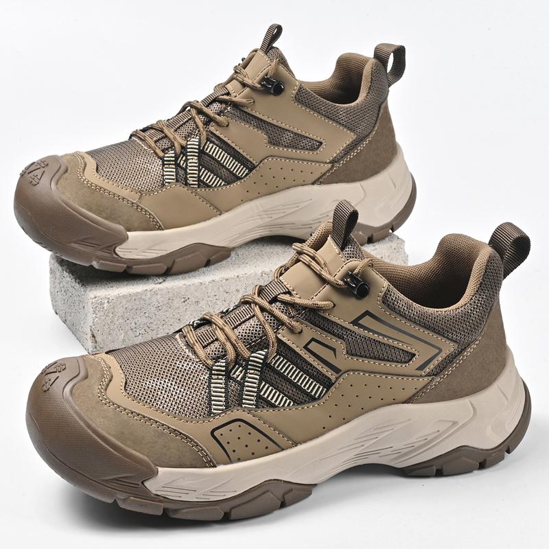 Fashion Genuine Leather Men's Treking Footwear Lightweight Anti Slip Male Casual Shoes Retro Style Outdoor Shoes Men All-match Sneakers