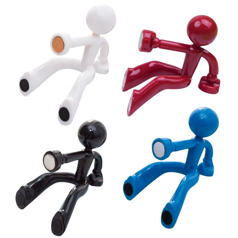 Magnet humanoid cute interior refrigerator three-dimensional 4 color set (red blue white black)