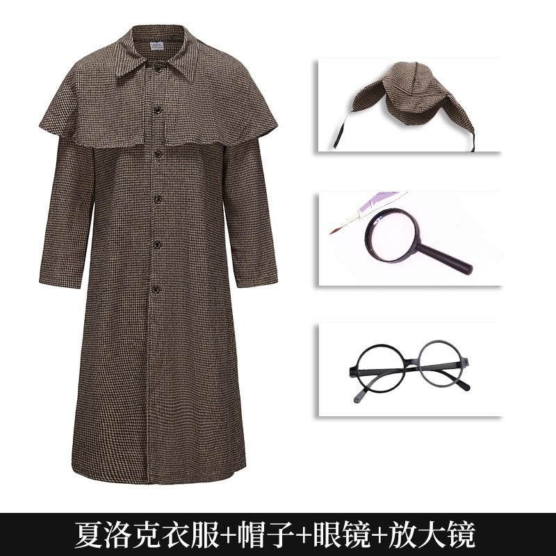 Halloween Children Adult Costumes Holmes Sherlock Detective Costumes Stage Costumes