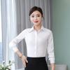 Spring Women's Casual Solid Color Business Long-sleeved Shirt