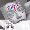 Eco-Friendly Fashion 3D Mermaid Face Gem Crystal Rhinestone Temporary Tattoo Stickers Shiny Glitter for Festival Prom Party