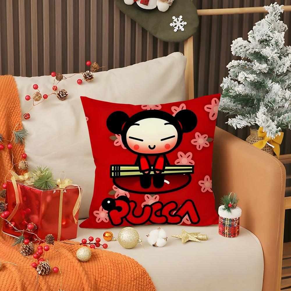 Cute Lovely Cartoon PPucca Pillow Case Printing Pillowcase Living Room Sofa Cushion Cover Bedroom Room Decor
