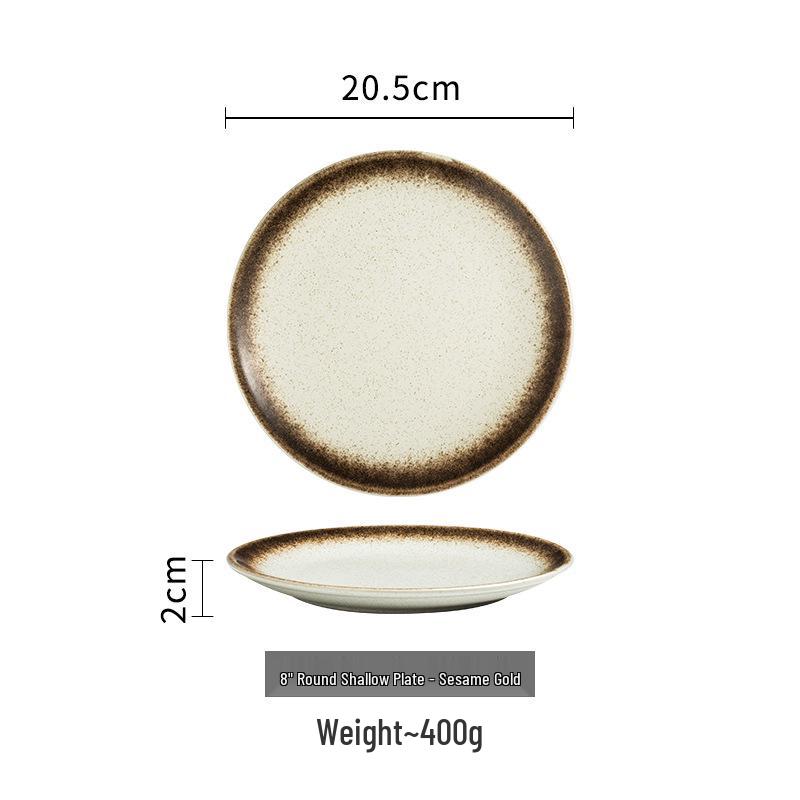 12-inch Japanese Style Round Dinner and Salad Plate