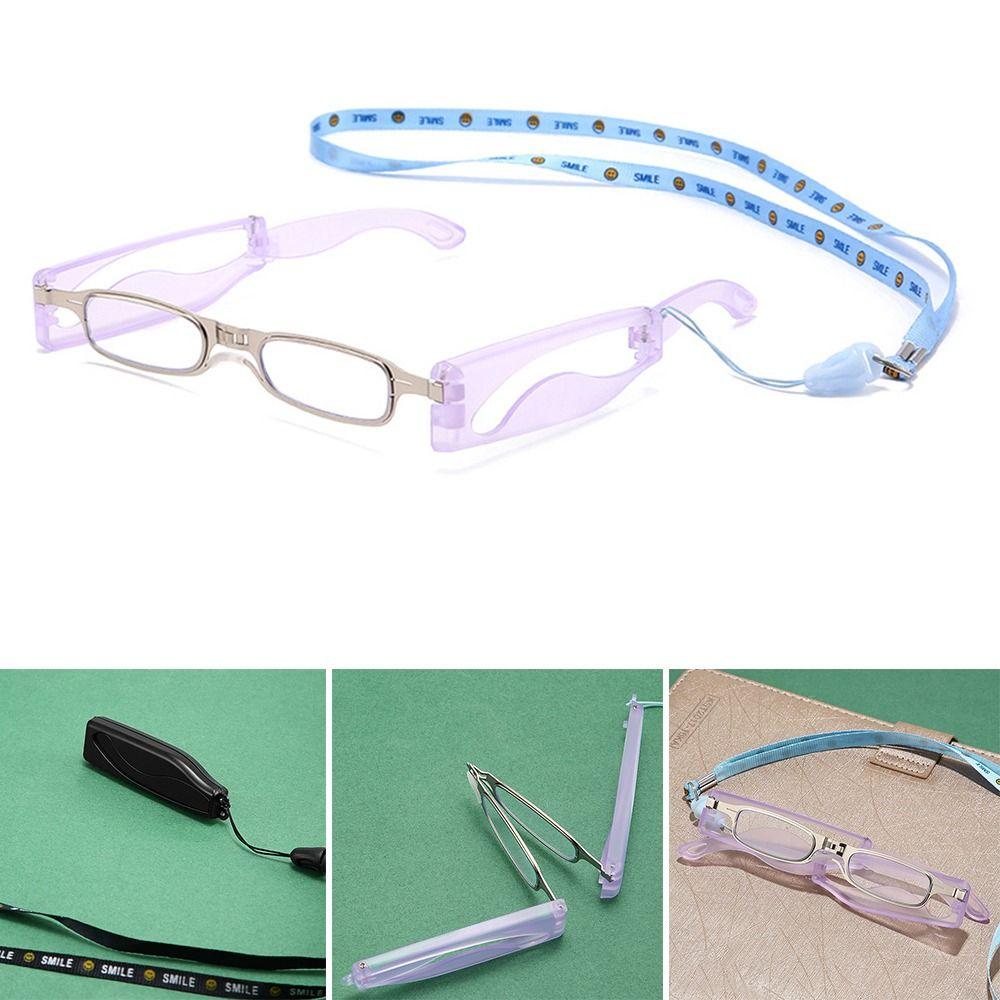 Blue Ray Blocking Anti-Blue Light Reading Glasses 360 Degree Rotating With Neck Strap Hyperopia Glasses Eye Protection