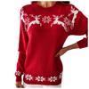 Women's Fashion  Winter Christmas Knitted Long Sleeve Round-Neck  Sweater