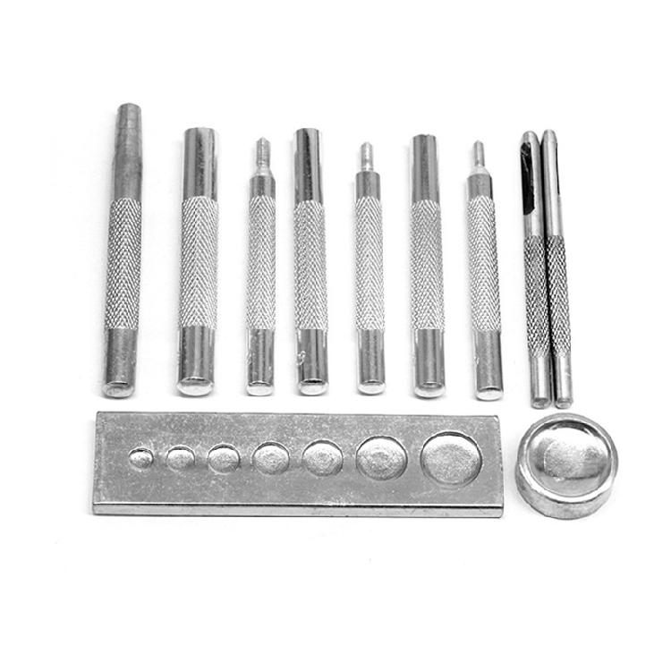 

11x Leather Punch Tool Die Punch Snap Kit Rivet Setter for Install Rivet Button 1
