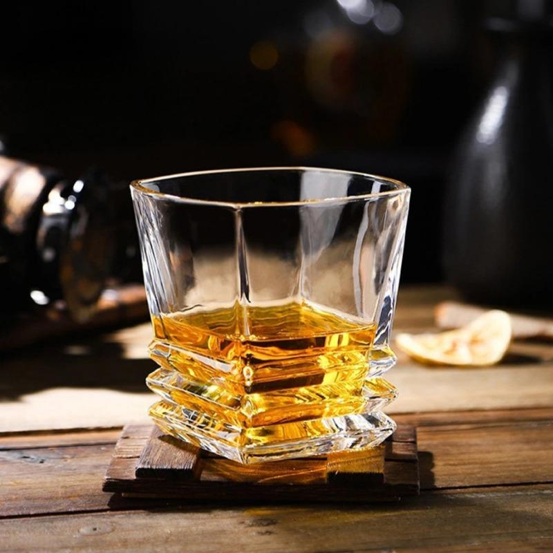 Creative Whiskey Glass for Men and Women In Bars Korean European Thick Crystal Glass for Drinking Water Juice Alcohol Cup Set